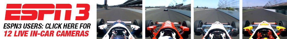 ESPN3 Indianapolis 500 Exclusive In-Car Cameras