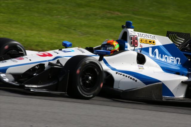 Gutiérrez ingresó por primera vez a la Q2 y volvió a superar a su coequipero Jones (FOTO: Bret Kelley/INDYCAR)
